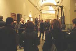 Un momento della serata al museo