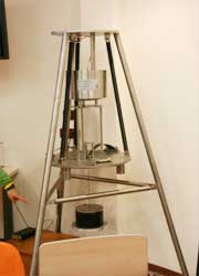 Modellino dell'attenuatore di Virgo