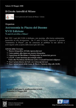 Locandina della manifestazione di Piazza Duomo